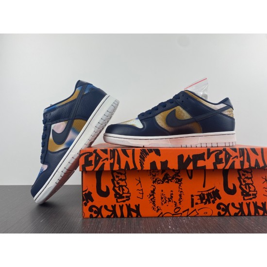 Nike Dunk Low Graffiti Navy Men's - DM0108-400