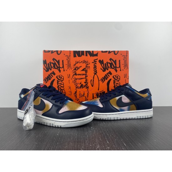 Nike Dunk Low Graffiti Navy Men's - DM0108-400