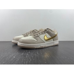 Nike Dunk Low Phantom Metallic Gold (Women's) DX5930-001