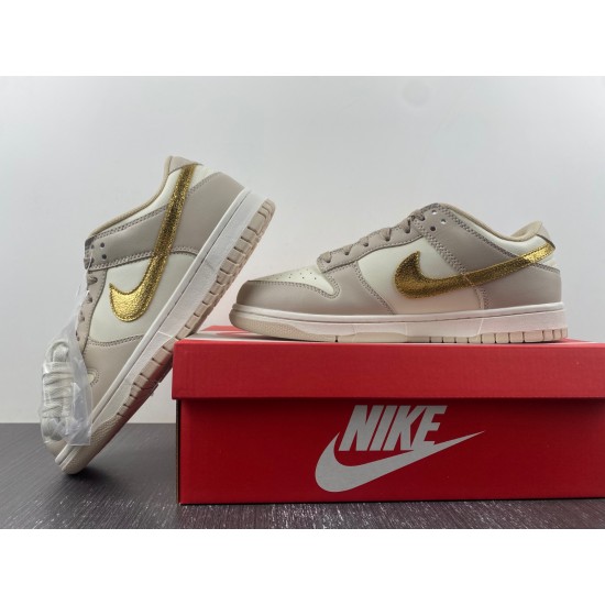 Nike Dunk Low Phantom Metallic Gold (Women's) DX5930-001