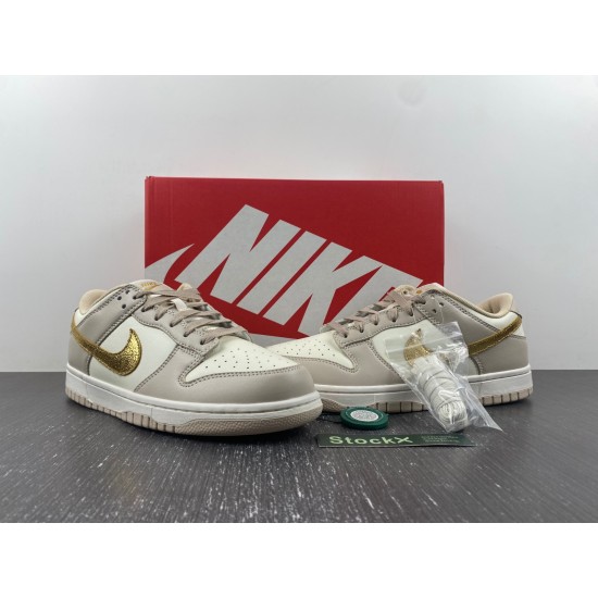 Nike Dunk Low Phantom Metallic Gold (Women's) DX5930-001