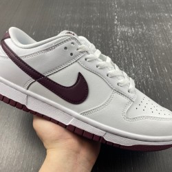 Nike Dunk Low Retro White Night Maroon Men's DV0831-102 