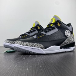 AIR JORDAN 3 RETRO OREGON DUCKS PIT CREW BLACK H011-MNJDLS-5