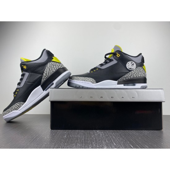 AIR JORDAN 3 RETRO OREGON DUCKS PIT CREW BLACK H011-MNJDLS-5