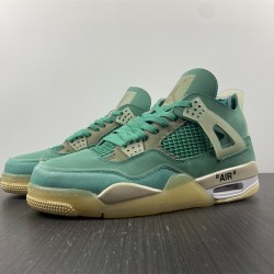 Off White x Air Jordan 4 Sail Neptune Green CV9388-102