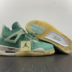 Off White x Air Jordan 4 Sail Neptune Green CV9388-102