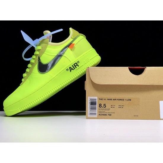 Nike Air Force 1 Low Off-White Volt Men's - AO4606-700