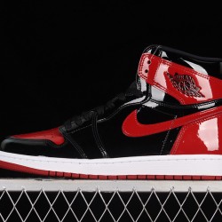 Jordan 1 Retro High OG Patent Bred Men's - 555088-063