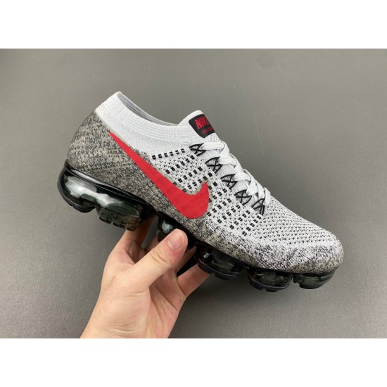 Nike Air VaporMax Platinum Red Black Men's - 849558-020