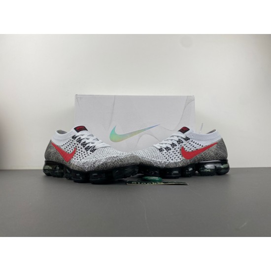 Nike Air VaporMax Platinum Red Black Men's - 849558-020