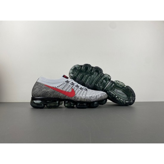 Nike Air VaporMax Platinum Red Black Men's - 849558-020