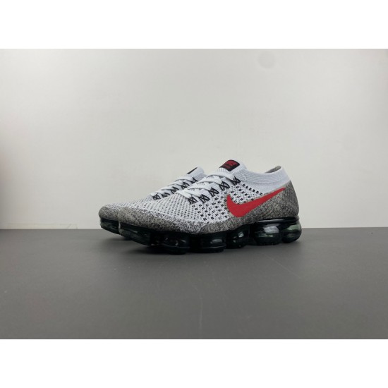 Nike Air VaporMax Platinum Red Black Men's - 849558-020