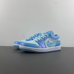 Jordan 1 Low SE Aquarius Blue (GS)  - FN7366-400