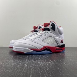 Jordan 5 Retro Fire Red Black Tongue (2013) Men's 136027-120 