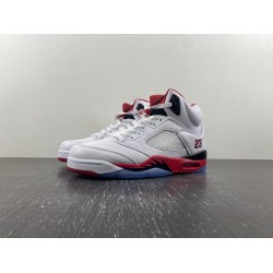 Jordan 5 Retro Fire Red Black Tongue (2013) Men's 136027-120 