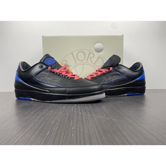 Jordan 2 Retro Low SP Off-White Black Blue Men's DJ4375-004