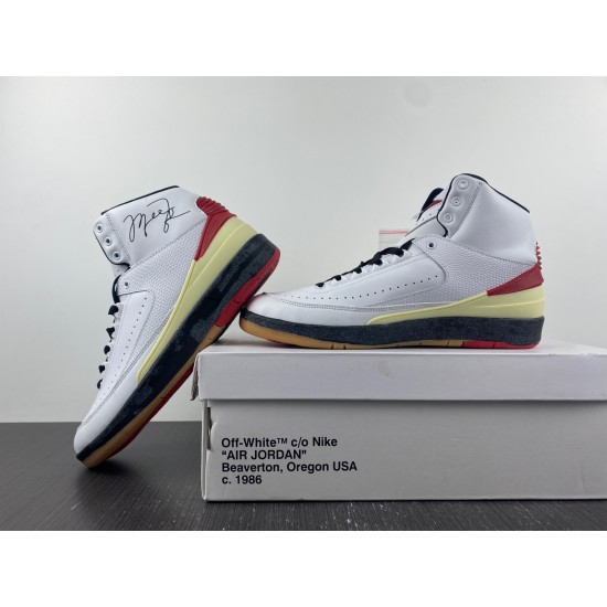 Air Jordan 2 Retro High SP Off-White White Red DJ4375-101