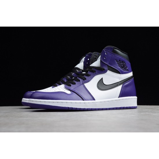 Jordan 1 Retro High Court Purple White Men's - 555088-500