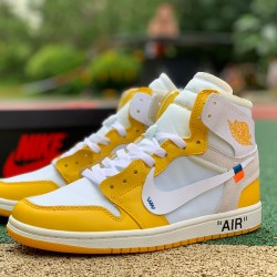 Off-White x Air Jordan 1 Retro High OG 'Canary Yellow' AQ0818-149