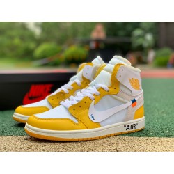 Off-White x Air Jordan 1 Retro High OG 'Canary Yellow' AQ0818-149