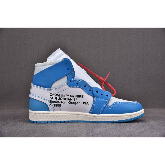 Jordan 1 Retro High Off-White University Blue Men's AQ0818-148