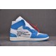 Jordan 1 Retro High Off-White University Blue Men's AQ0818-148