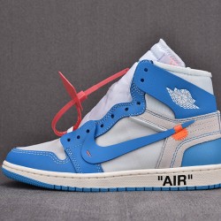 Jordan 1 Retro High Off-White University Blue Men's AQ0818-148