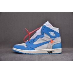 Jordan 1 Retro High Off-White University Blue Men's AQ0818-148