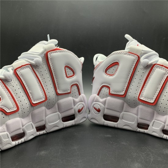 NIKE AIR MORE UPTEMPO WHITE VARSITY RED OUTLINE 415082-108