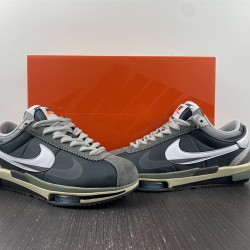 SACAI X NIKE ZOOM CORTEZ 4.0 DARK GREY WHITE GREEN DQ0581-001