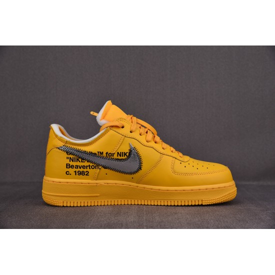 NIKE AIR FORCE 1 LOW OFW UNIVERSITY GOLD METALLIC SILVER DD1876-700