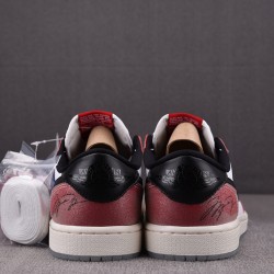 Air Jordan 1 Low OG x Trophy Room 'Red Black' FN0432-017