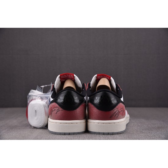 Air Jordan 1 Low OG x Trophy Room 'Red Black' FN0432-017