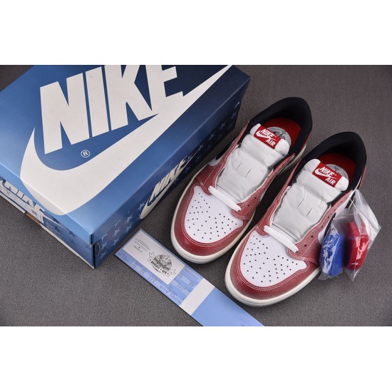 Air Jordan 1 Low OG x Trophy Room 'Red Black' FN0432-017