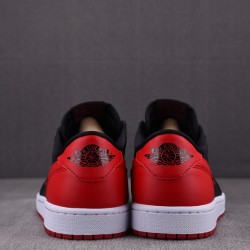 Jordan 1 Low Black Gym Red Men's - 553558-610