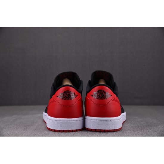 Jordan 1 Low Black Gym Red Men's - 553558-610