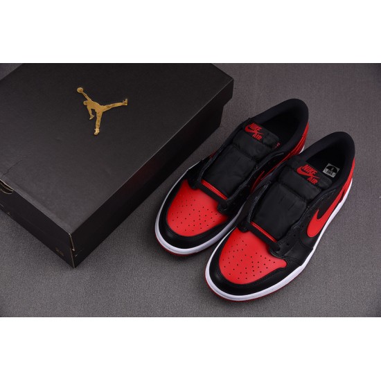 Jordan 1 Low Black Gym Red Men's - 553558-610