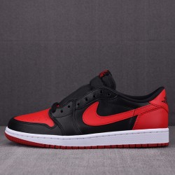 Jordan 1 Low Black Gym Red Men's - 553558-610