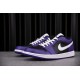 Jordan 1 Low Court Purple Black Men's - 553558-501